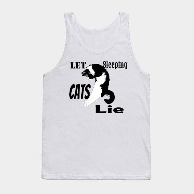 Cute Tuxedo Cat Let sleeping cat lie Copyright TeAnne Tank Top by TeAnne